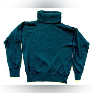 Women Vintage Dark Forest Cashmere Wool Turtleneck Sweater size Medium